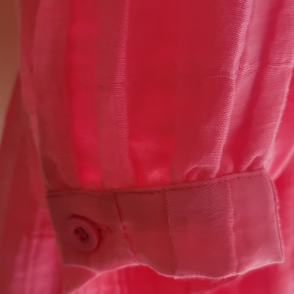 Jade bubble gum pink textured fabric  blouse - Picture 4 of 6